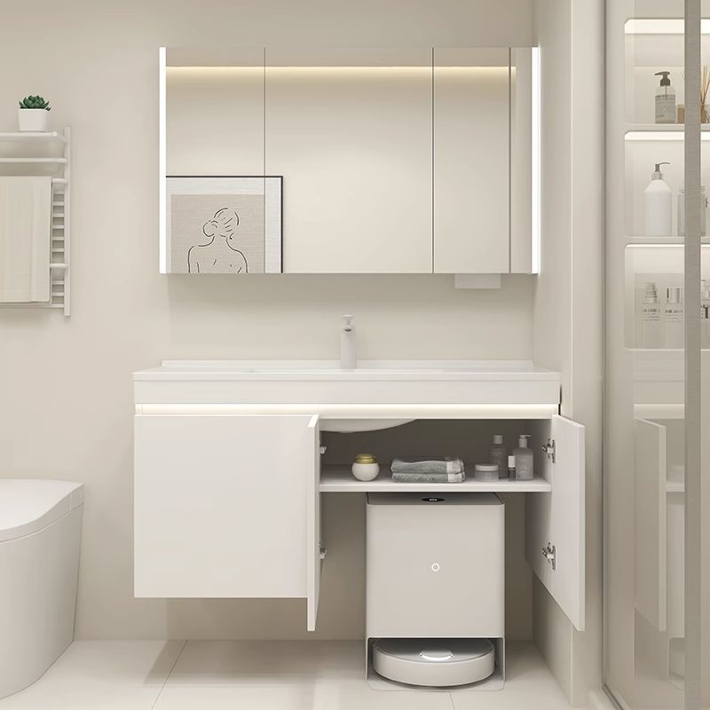 扫地机器人浴室柜组合陶瓷一体盆卫生间洗漱台洗脸盆柜组合