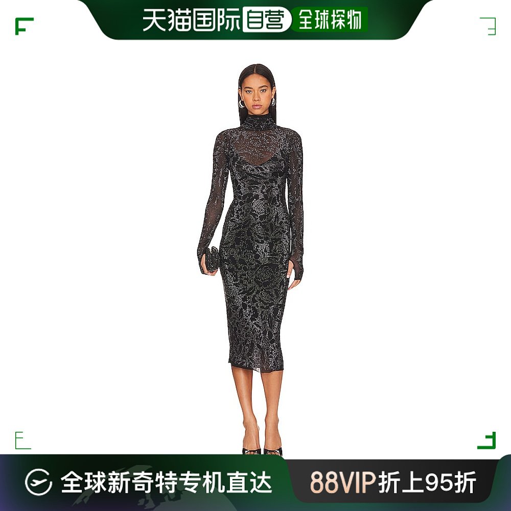香港直邮潮奢 AFRM 女士 Shailene 玫瑰花人造钻石连衣裙 AED0211