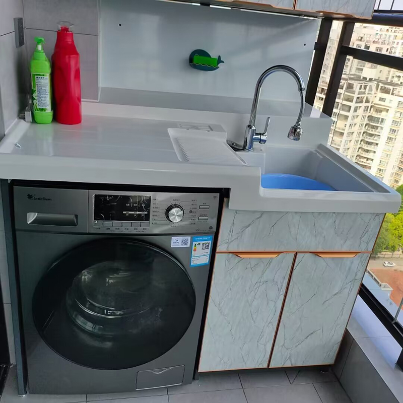 广西南宁厂家定做定制阳台洗衣机柜子加厚全铝浴室卫生间卫浴