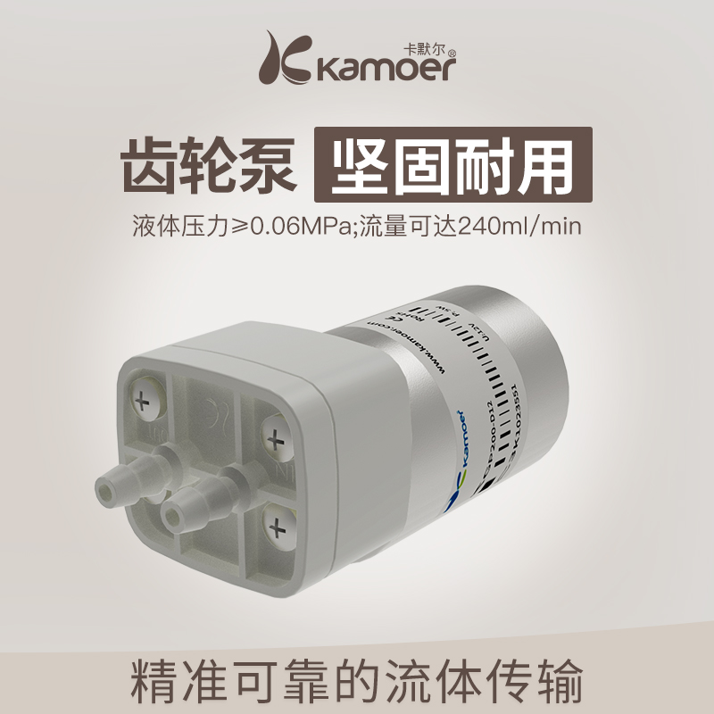 卡默尔微型齿轮泵12V直流有刷迷你电动无油抽水泵24伏小水泵循环