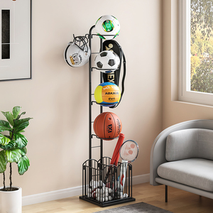 家用室内儿童篮球足球排球收纳篮球架多功能摆放架篮球框置物架子