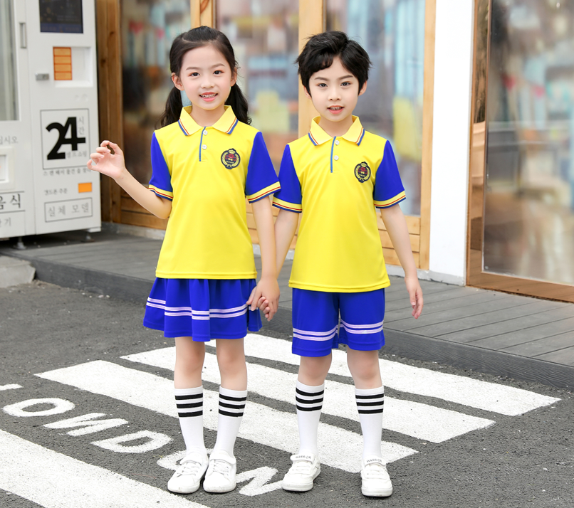 幼儿园夏季新款男女童校班服小学生英伦运动套装两件纯棉韩版活力