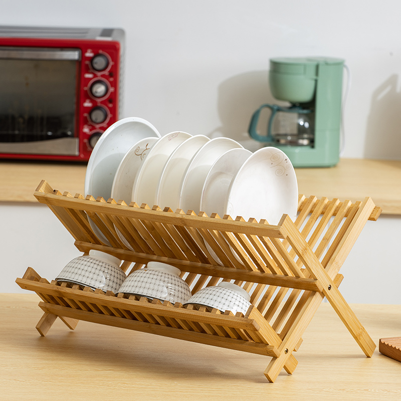 家用厨房沥水碗碟架台面碗盘置物架放碗的架子餐具收纳可折叠碗架