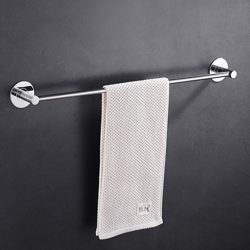 免打孔304不锈钢毛巾杆单杆 挂凉置物架单层卫生间厕所浴室毛巾架