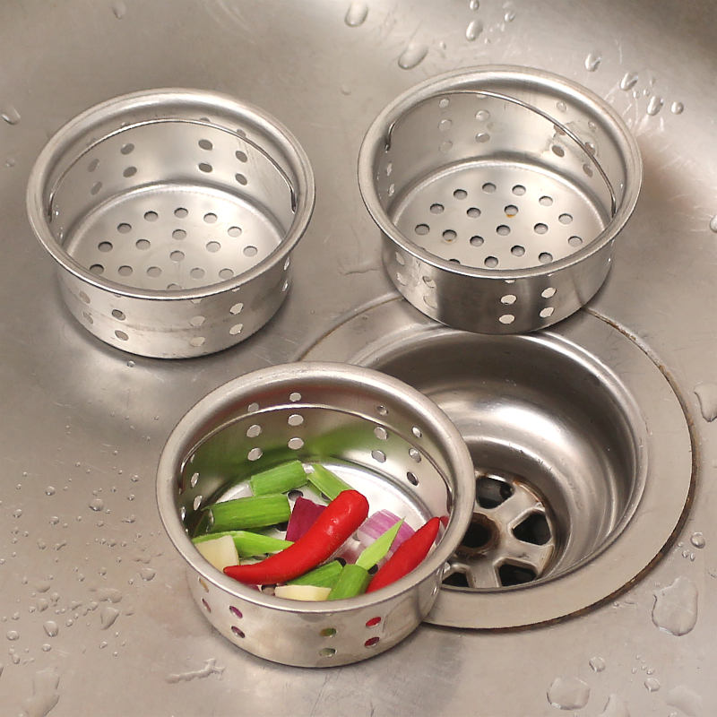 厨房水槽垃圾过滤网洗菜盆漏斗洗碗水池不锈钢地漏下水道提笼盖器