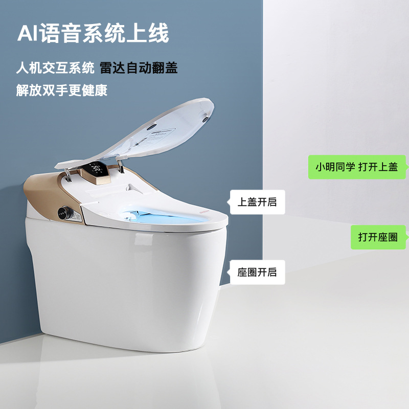新品金威德胜智能马桶一体式自动翻泡沫盾带水箱无水压限制坐便器