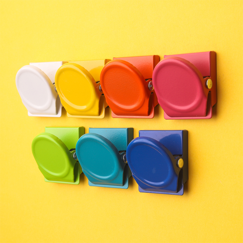 创意厨房彩色多功能零食密封夹子冰箱贴封口夹磁性磁力贴磁吸铁石