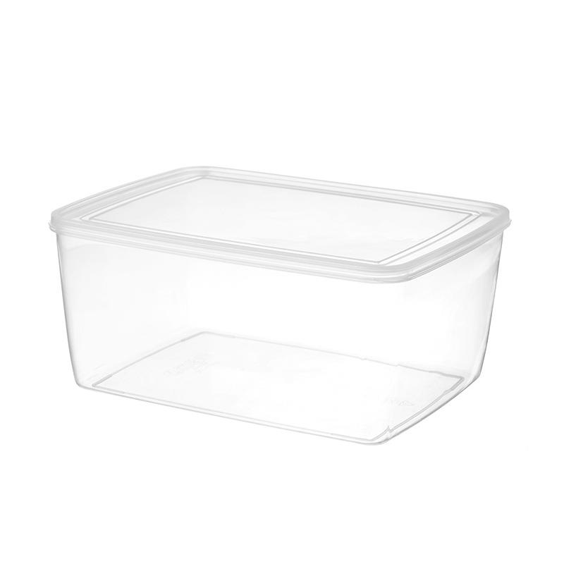 商用食品级冰箱冰柜专用塑料盒微波炉透明长方形储物密封盒保鲜盒