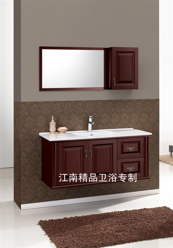 欧式美式橡木浴室柜组合实木卫浴柜洗脸盆柜洗手盆柜洗漱台XM8105