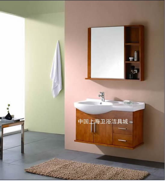 简约欧式浴室柜美式橡木浴室柜卫浴柜洗手盆柜洗脸盆柜组合SH159