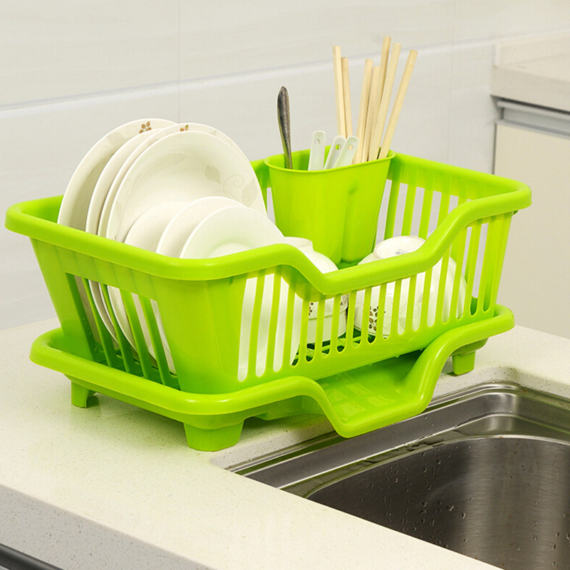 现货速发厨房水槽置物架碗碟沥水架筷子筒收纳篮多功能台面收纳层