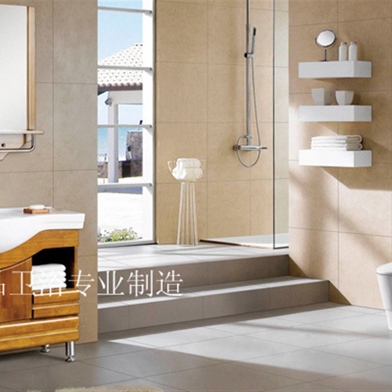 速发美式橡木浴室柜组合实木浴柜洗脸盆柜组合洗手盆柜组合XM8017
