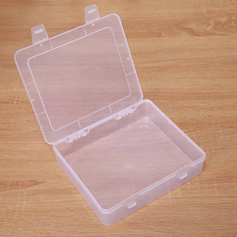 极速透明盖小号长方形整理组合式便携盒子厨房收纳桶有盖分类零件