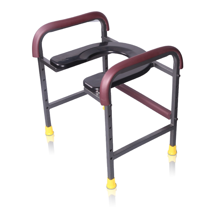 家用老人坐便器移动马桶架子孕妇调节高度加固防滑TU型凳可携式蹲