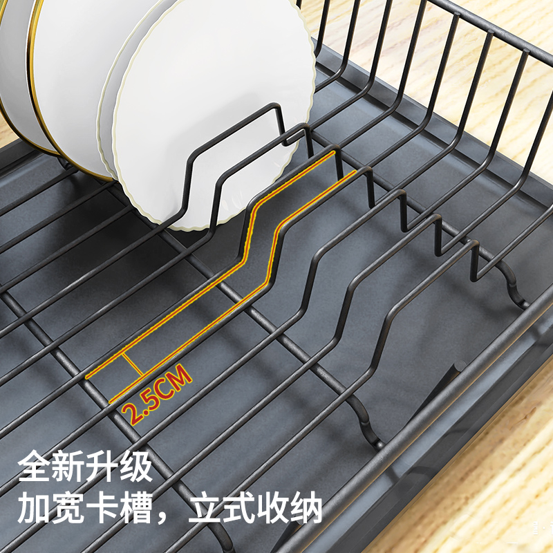 厨房置物架碗筷碗碟收纳架沥水架家用多功能台面水槽边沥水放碗架