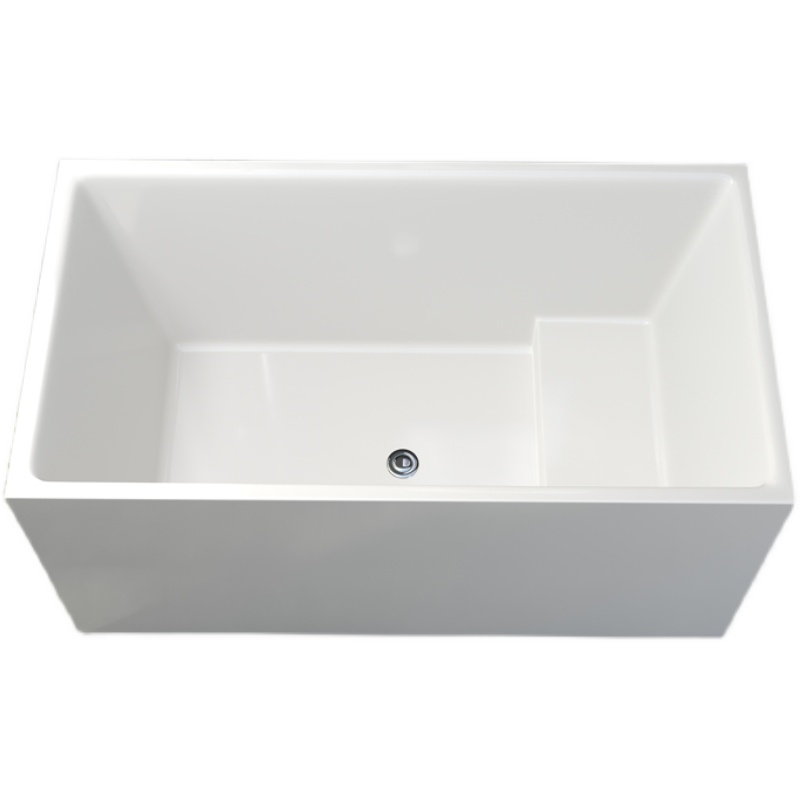 直销新品免安装方形浴缸家t用亚克力无缝一体加深可移动浴缸小户