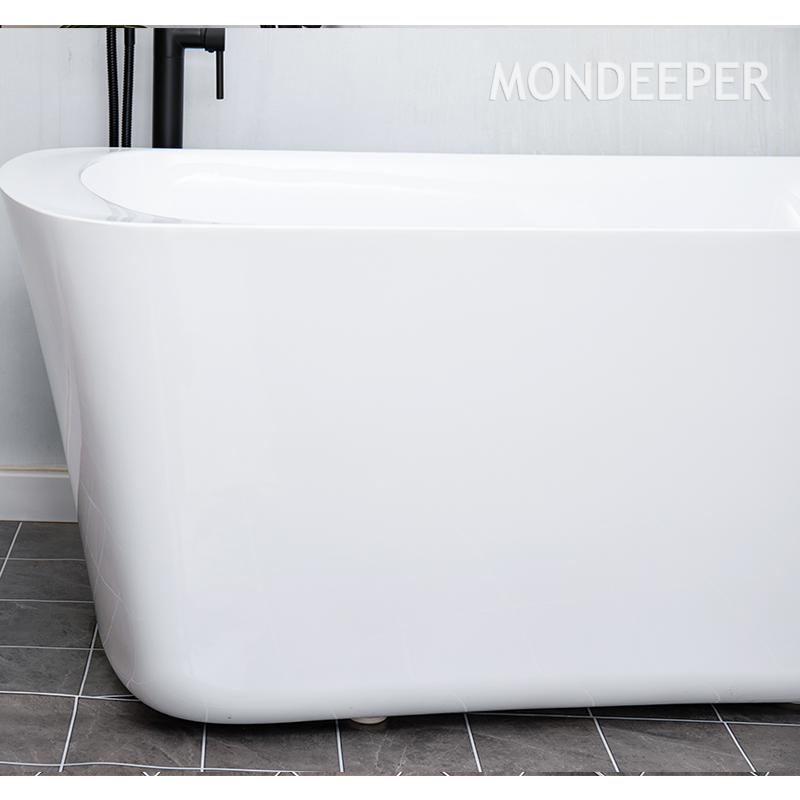 推荐浴缸家用小户型成人一体无缝免安装长方形独立式亚克力浴盆1.