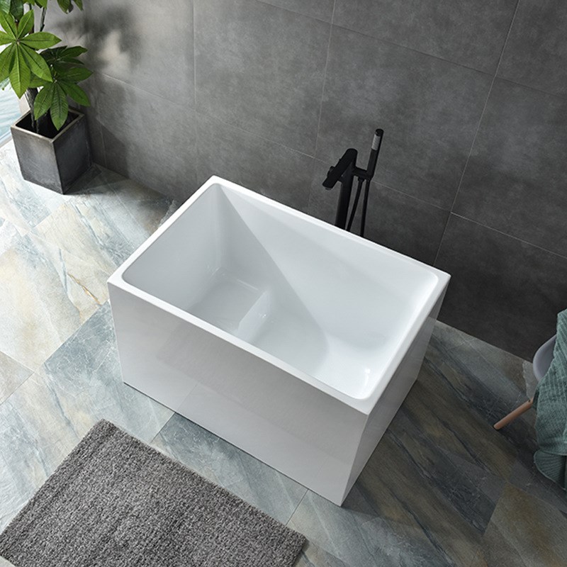 现货速发方形小户型家用带坐凳浴缸日式加深大空间深泡薄边独立式