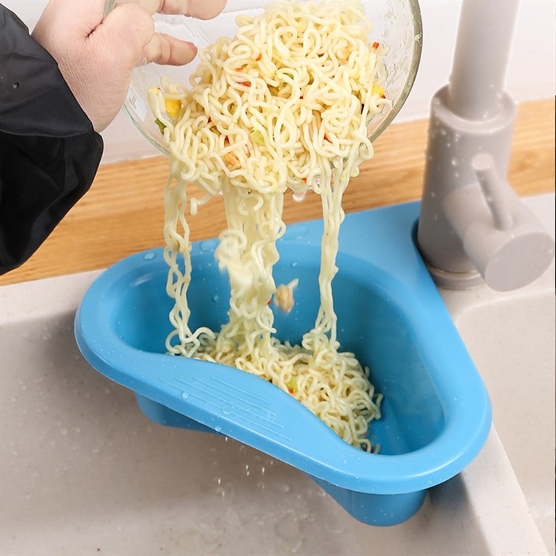 速发天鹅沥水篮多功能免打孔创意水槽洗菜盆洗碗池滤水收纳挂篮沥