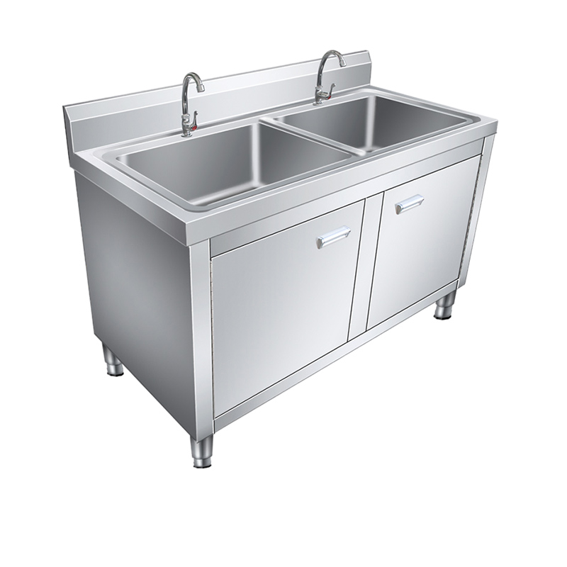 现货速发商用不锈钢水池柜水槽柜单双三池厨房洗菜盆消毒池食堂家