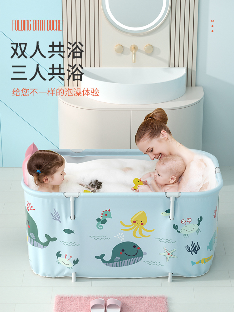 。网红折叠式泡澡桶双人鸳鸯浴情侣冬季便携浴缸可压缩洗澡桶大儿