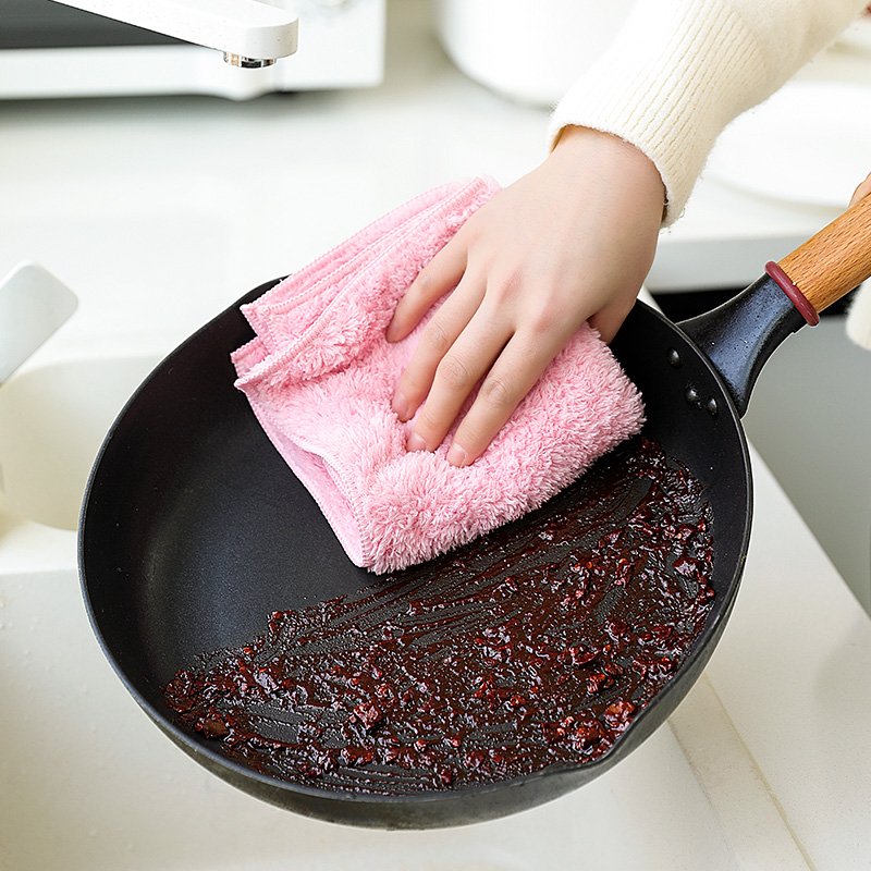 厨房专用抹布吸水洗碗巾基本不掉毛不沾油家用清洁擦桌子保洁麻布