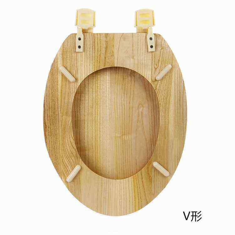 木质通用实木加厚马桶盖老式木头坐便器盖板环保方U普通坐便盖板