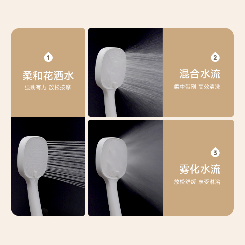 【新品】水爱Z5自清洁净孔花洒套装家用卫浴浴室铜增压置物淋浴器