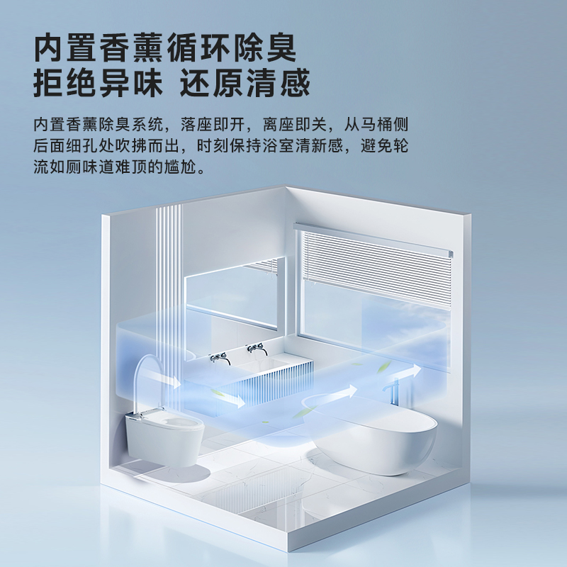 零度系列壁挂式智能马桶坐便器水箱无需预埋虹吸式内置隐藏泡沫盾