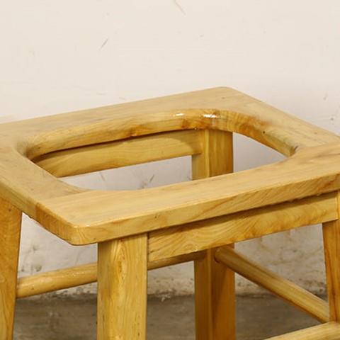 柏木加厚实木孕妇大便木质坐便器简易移动马桶椅防滑垫40公分高