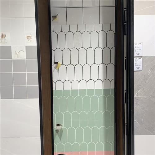 30x60亮光凹凸面墙砖幼儿园厨卫浴室洗手间厕所羽毛瓷片纯色瓷砖