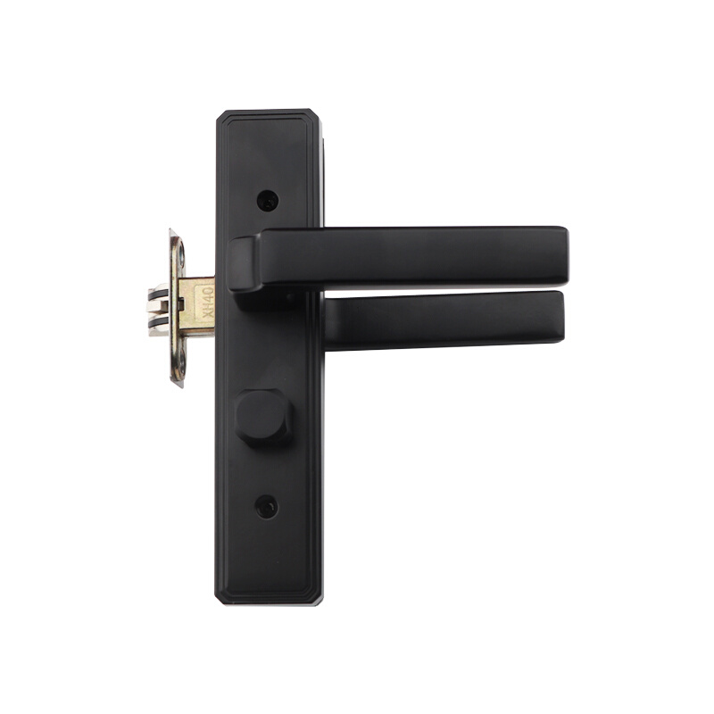 铝合金卫生间黑色门锁孔距110m厕所洗手间卫浴锁执手机械锁具配件