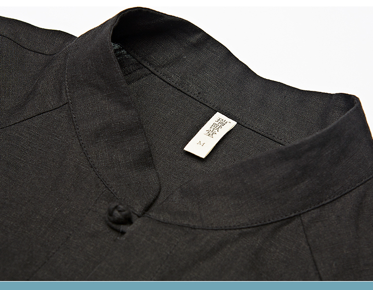 男插肩长袖茶居士汉服唐装纸样1比1实物裁剪版型 DIY缝纫排料模板