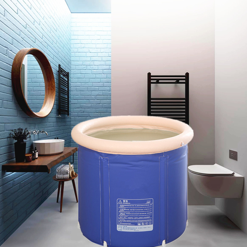 PVC充气浴缸大人洗澡桶冰浴泡澡桶家用浴盆折叠圆形浴桶冰浴设备