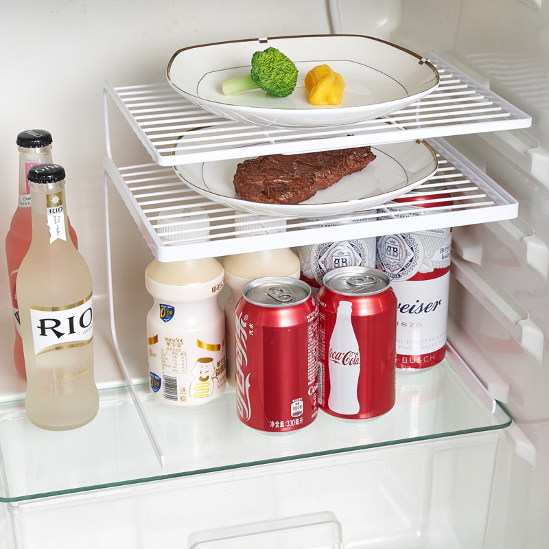 厨房橱柜冰箱冰柜内部隔板隔层桌面台面水槽下多层叠加分层置物架