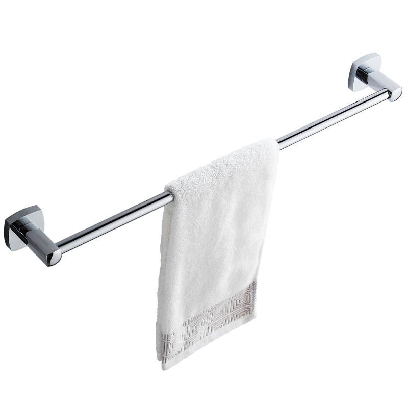 卫生间毛巾杆凉毛巾架全铜浴室挂杆洗手间卫浴挂件免打孔加长单杆