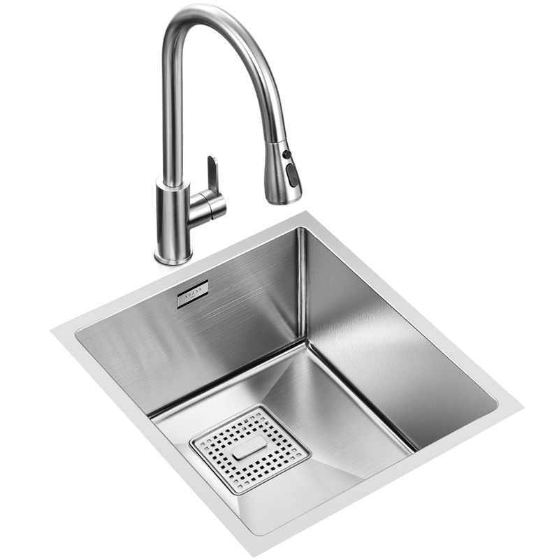 阿萨斯304不锈钢家用厨房手工小号水槽洗菜盆吧台中岛阳台单槽盆