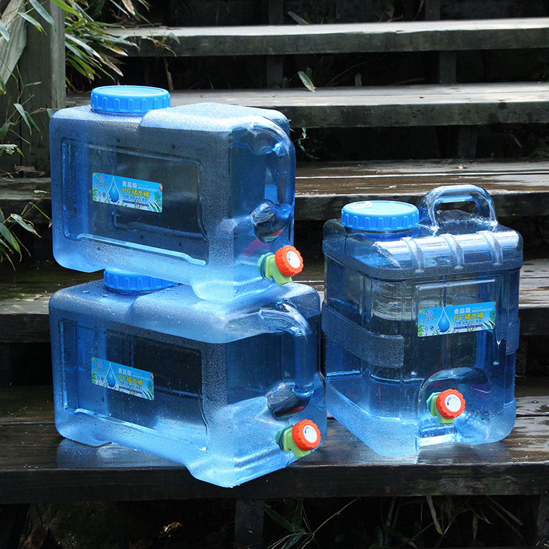 户外水桶车载自驾游储水箱纯净矿泉水家用储水用蓄水塑料桶带龙头
