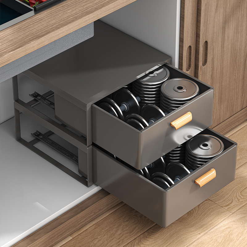 厨房下水槽抽拉式置物架多功能抽屉橱柜分层架储物架锅架收纳架子
