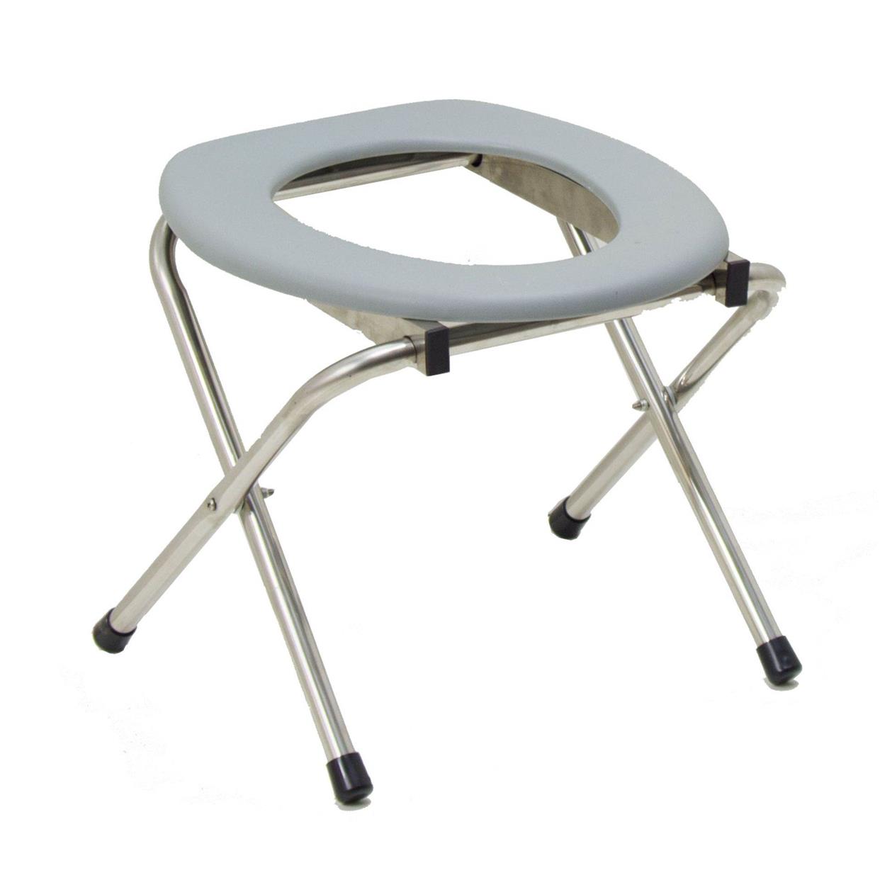 老人孕妇不锈钢折叠移动坐便器便携马桶厕所蹲凳残疾人大便坐便椅
