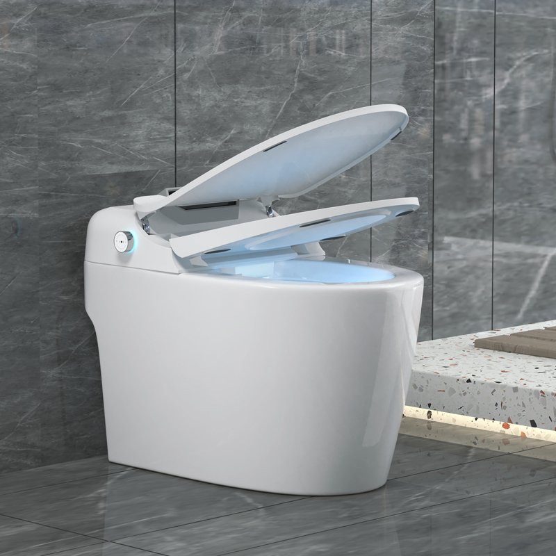 家用智能马桶一体式全自动翻盖带水箱AI语音遥控烘干电动坐便器
