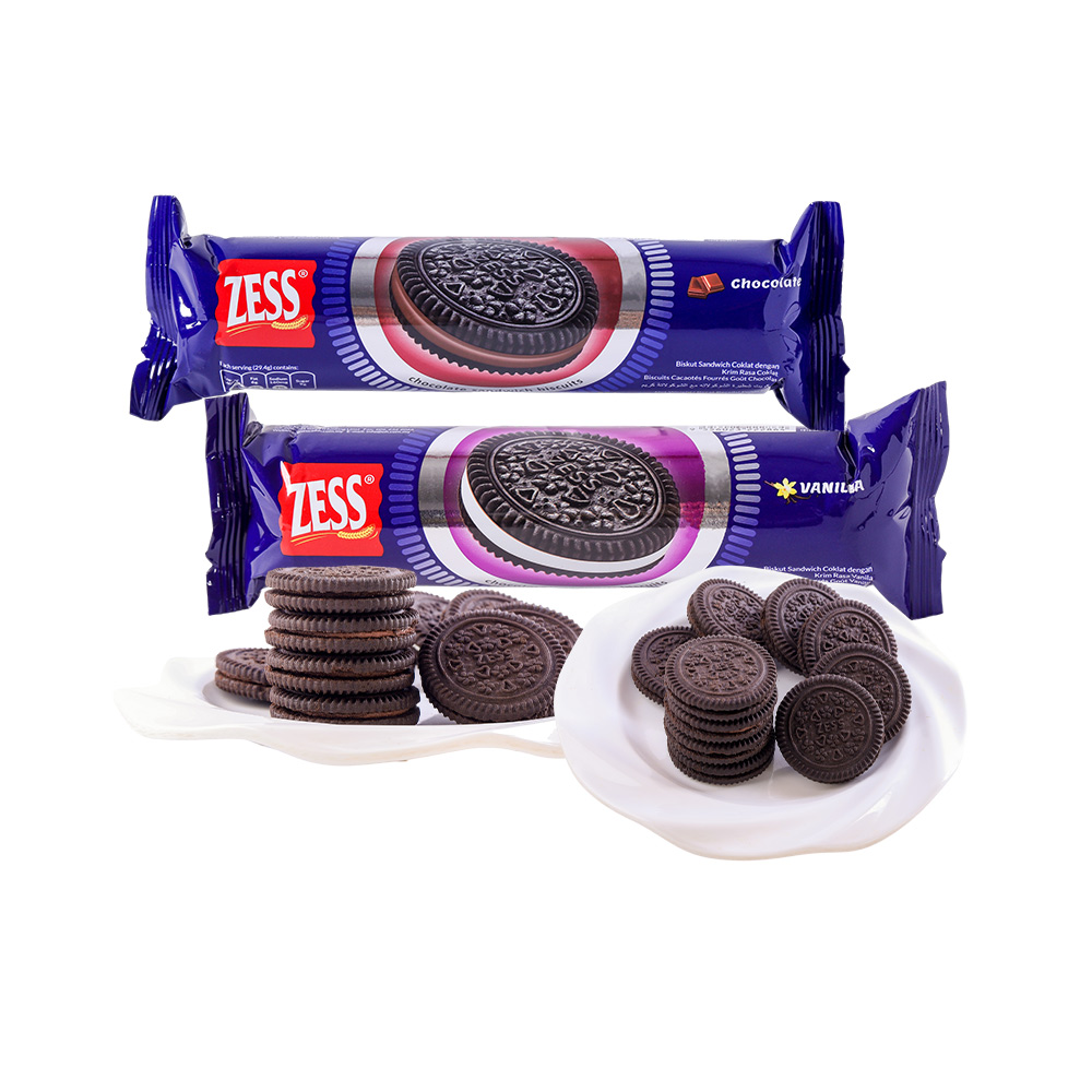 【自营】马来西亚zess杰思牌巧克力味夹心饼干奥奥袋装进口小零食