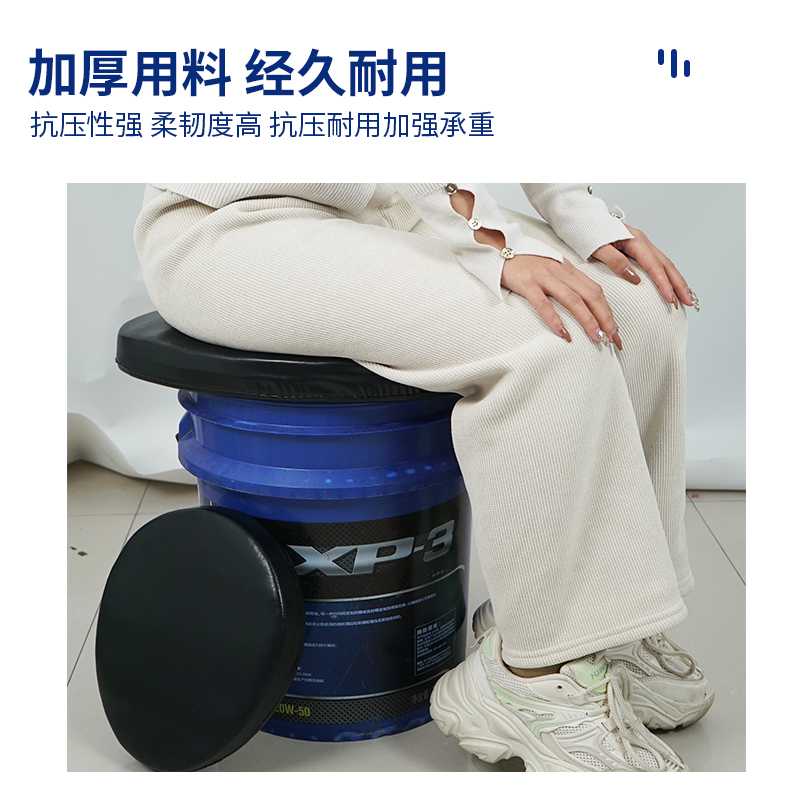 加厚皮面农村旱厕老人软马桶坐垫户外专用简易用防水配件海绵坐圈