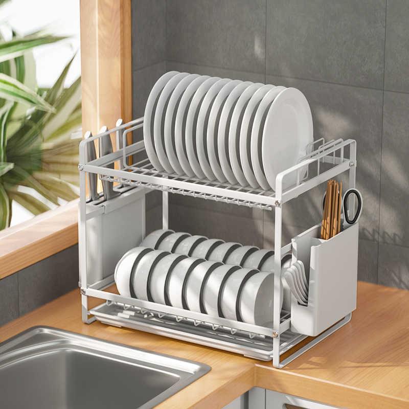 厨房碗碟沥水架水槽置物架盘子家用台面放碗盘餐具碗筷收纳盒碗架