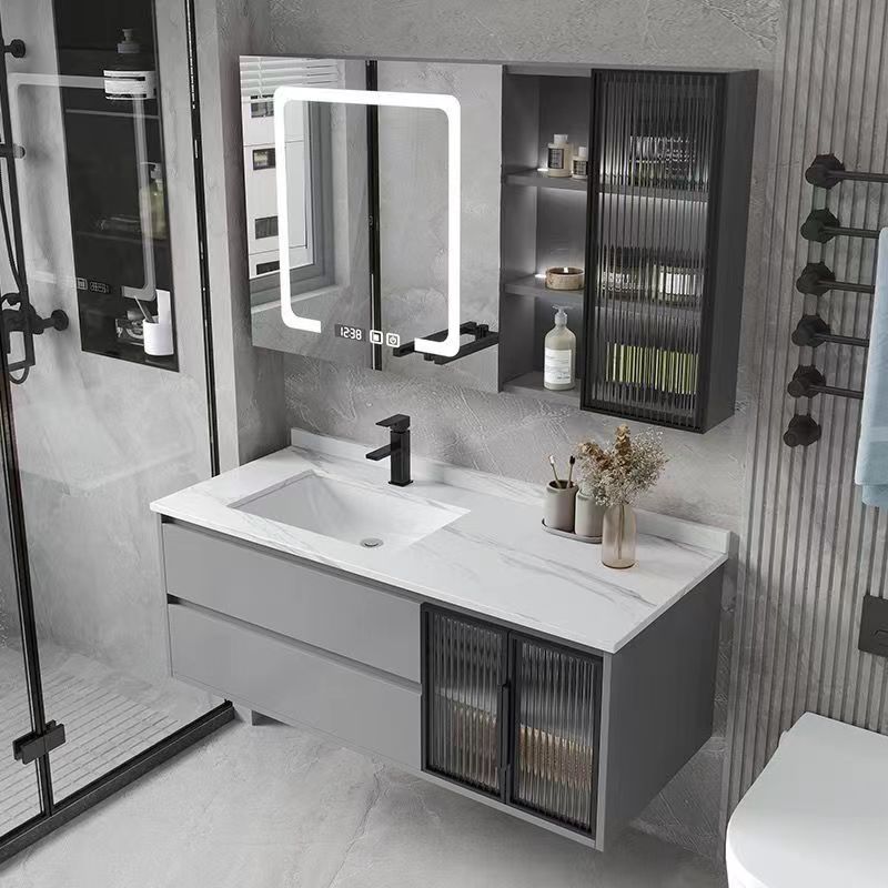 现代简约浴室柜组合卫生间陶瓷一体洗漱台洗脸洗面洗手盆套装