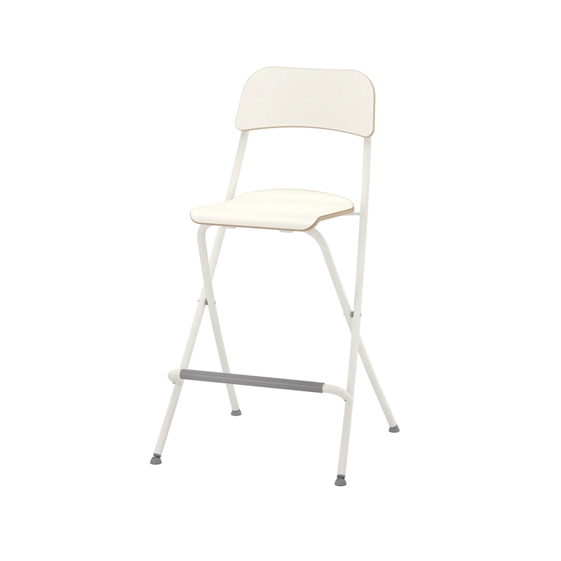 北欧可折叠高脚椅富兰克高脚凳厨房吧椅椅子前台椅舒适吧台椅铁艺