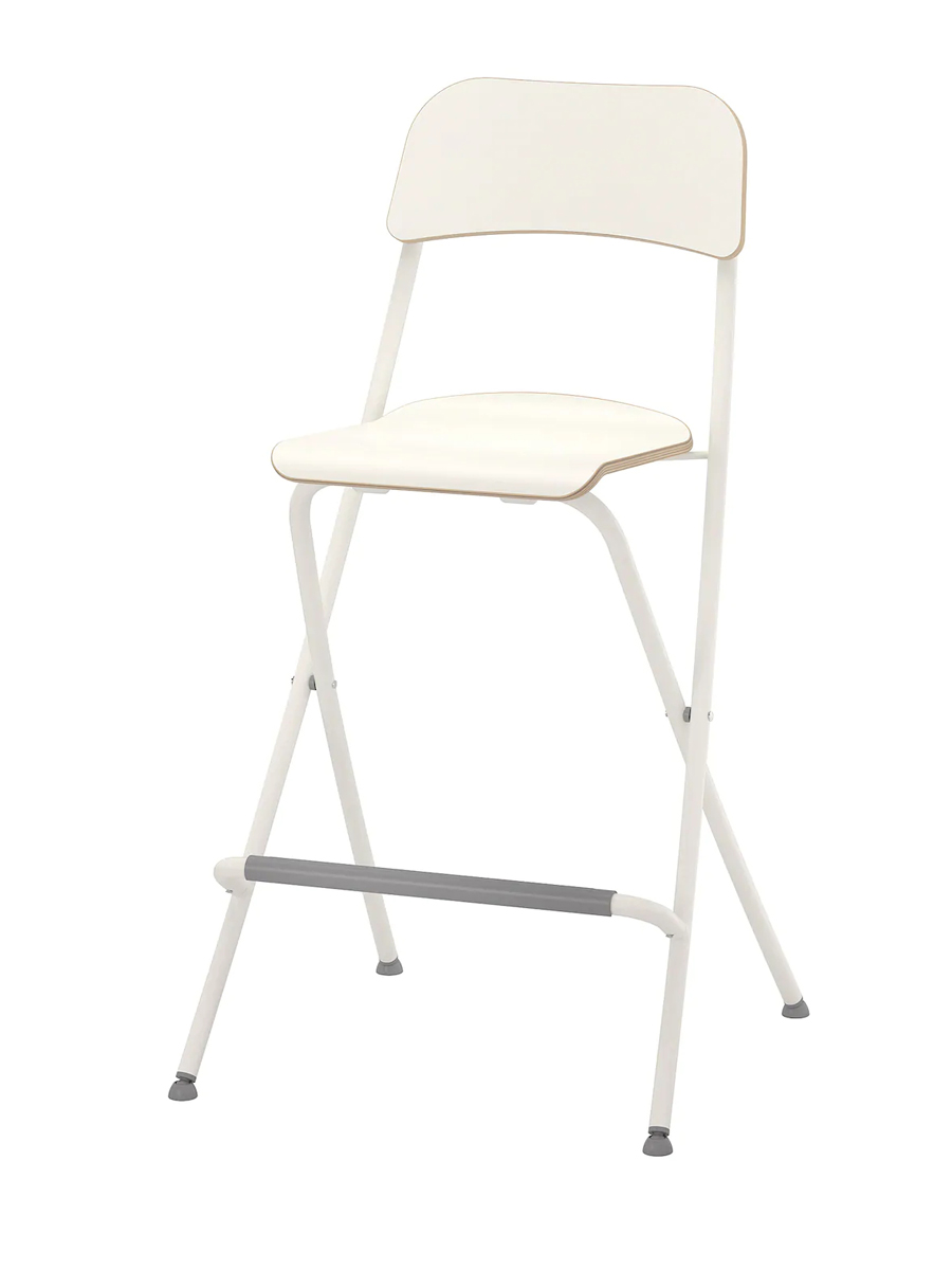 北欧可折叠高脚椅富兰克高脚凳厨房吧椅椅子前台椅舒适吧台椅铁艺