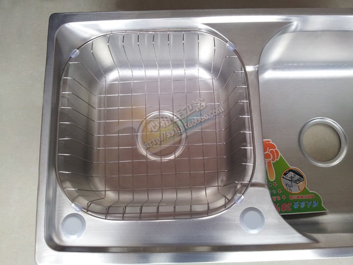 冠爵不锈钢厨房水槽套餐洗碗池菜盆双槽拉丝45度斜边加厚水槽7843