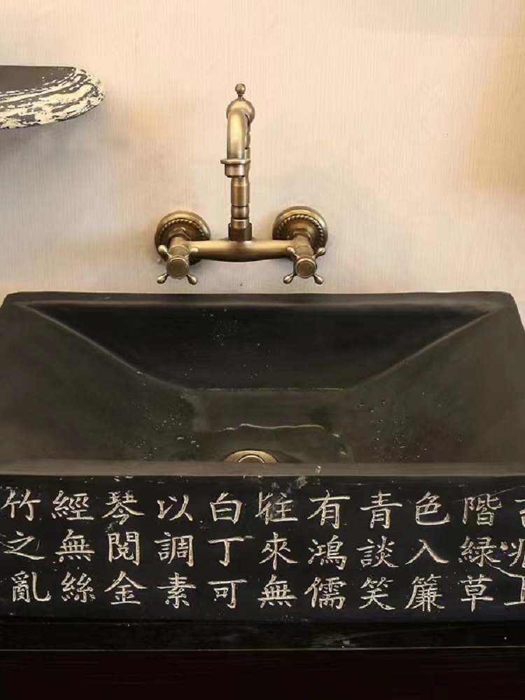中式洗手盆组合柜洗手池浴室柜简约小户型洗脸盆台上盆卫浴柜实木