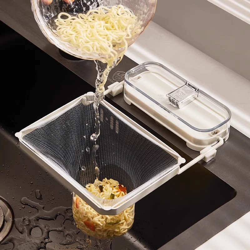 厨房水槽过滤网架一次性剩饭剩菜洗碗池洗菜盆水池垃圾三角沥水篮